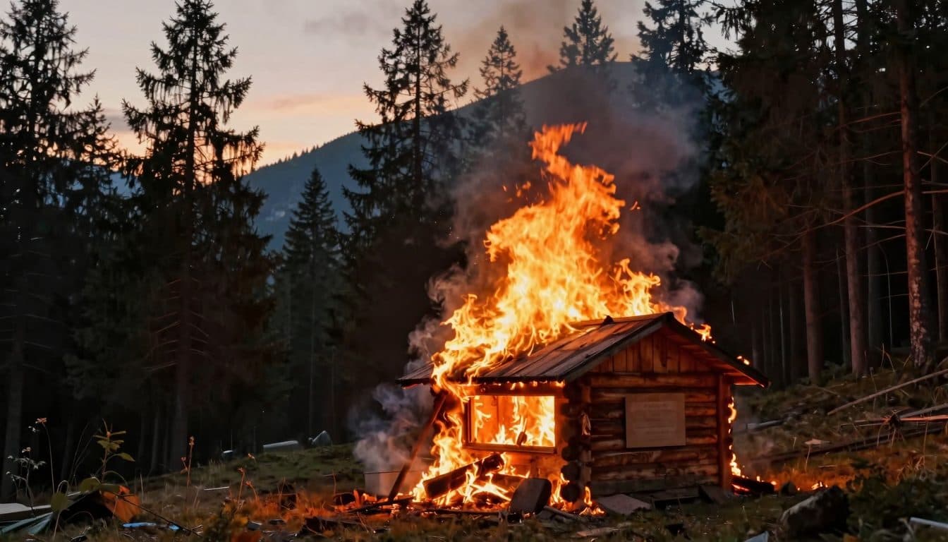 Major Fire in the Lechtal: Hunting Lodge in Steeg Engulfed in Flames, Firefighters Battle Forest Blaze