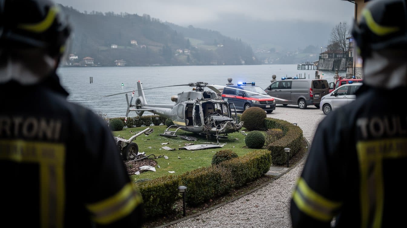 Helicopter crash at Lake Maggiore: Pilot dies, three Germans partly seriously injured