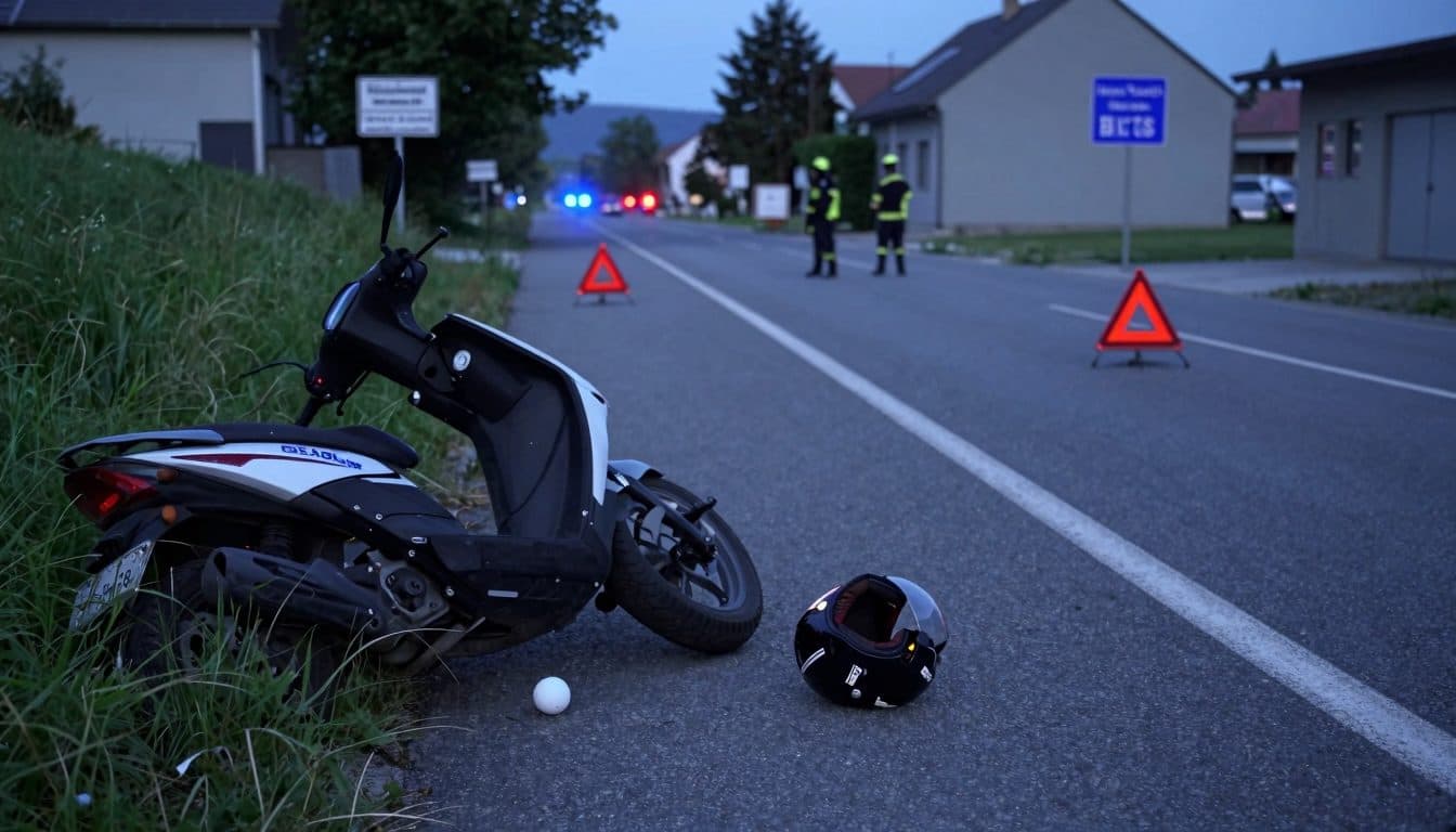 Insect in helmet visor triggers moped accident in Telfs: 17-year-old injured