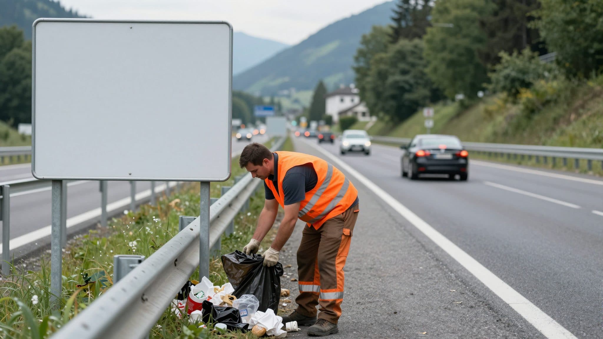 Asfinag collected nearly 8,900 tons of waste on Austria's motorways in 2025