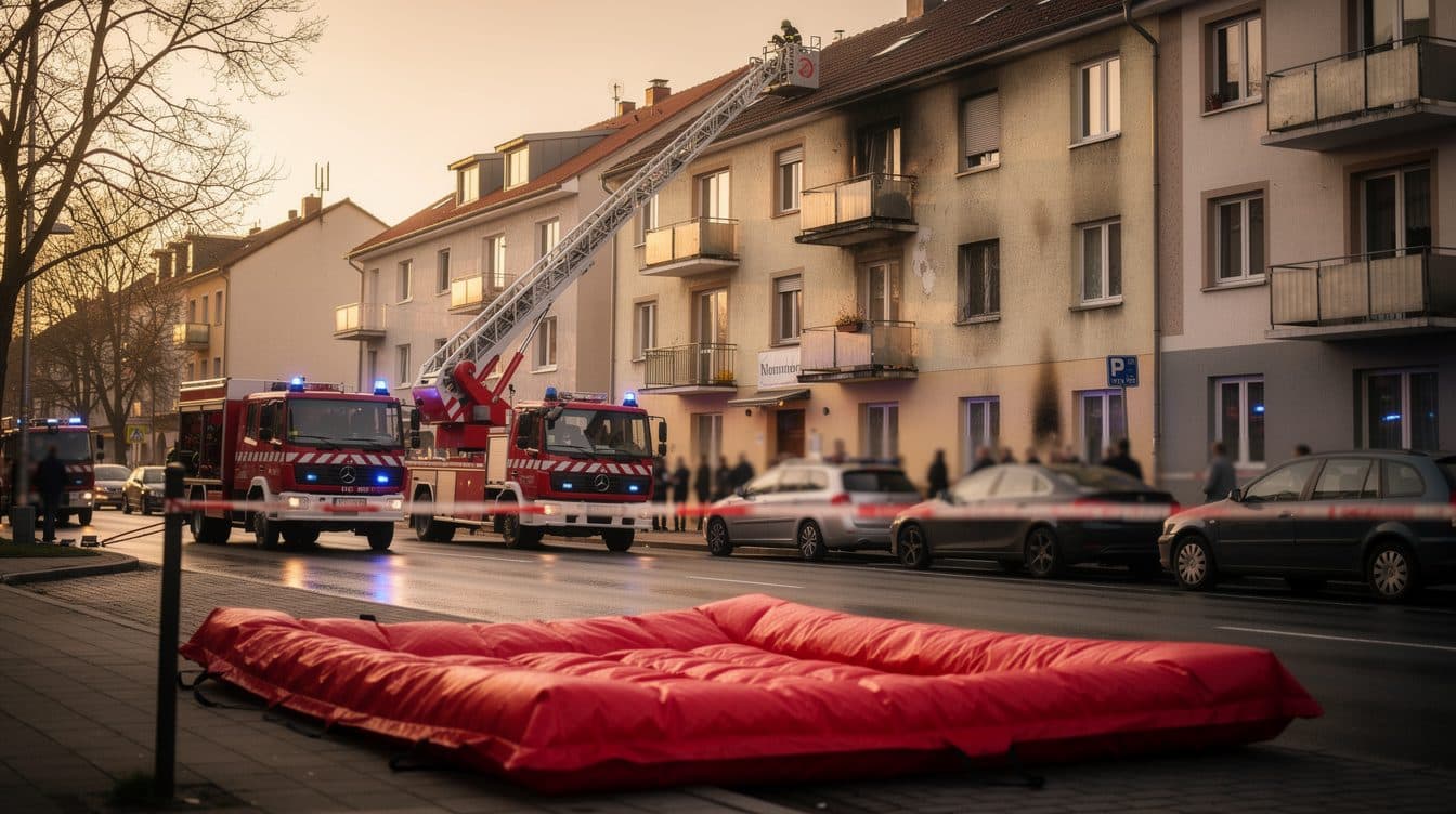 Four-year-old child rescued from the roof of an apartment building in Dortmund
