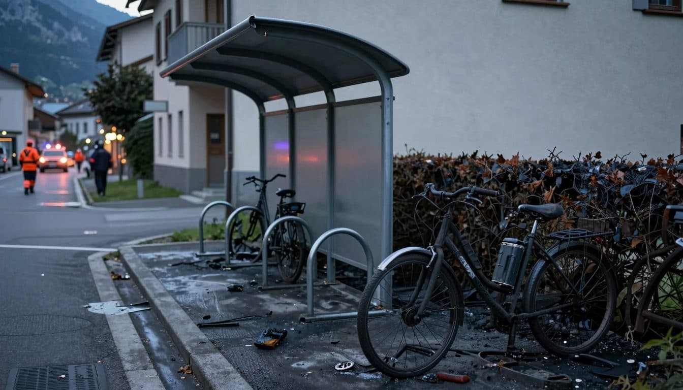 E-Bike battery explodes in Reutte: Bicycle parking area in Tyrol burned down