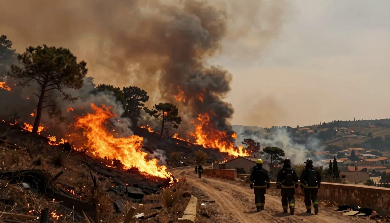 Wildfires in Southern France: Hundreds of Emergency Responders Battle Flames Near Taradeau and Les Arcs-sur-Argens