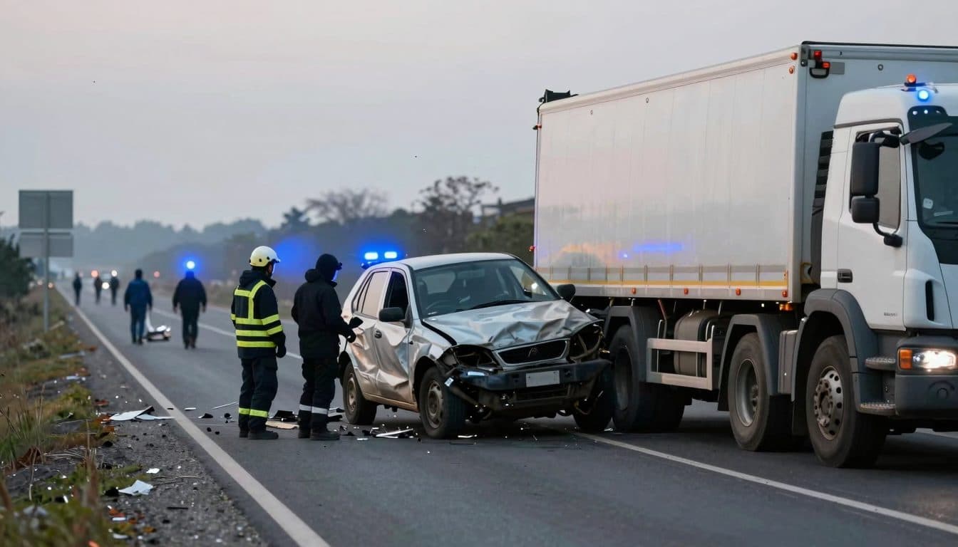 Car with eight teenagers crashes into construction truck near Nidda – Two dead and six seriously injured
