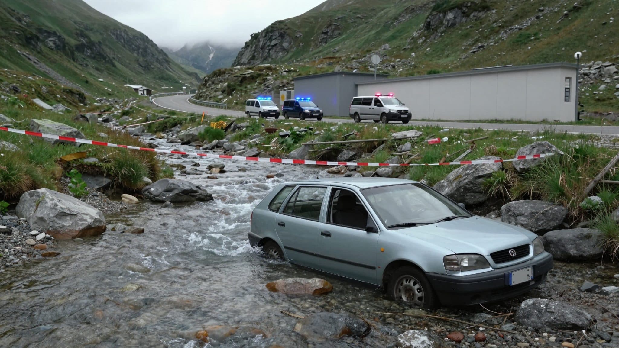Car plunges into Großarler Ache – three injured, one seriously