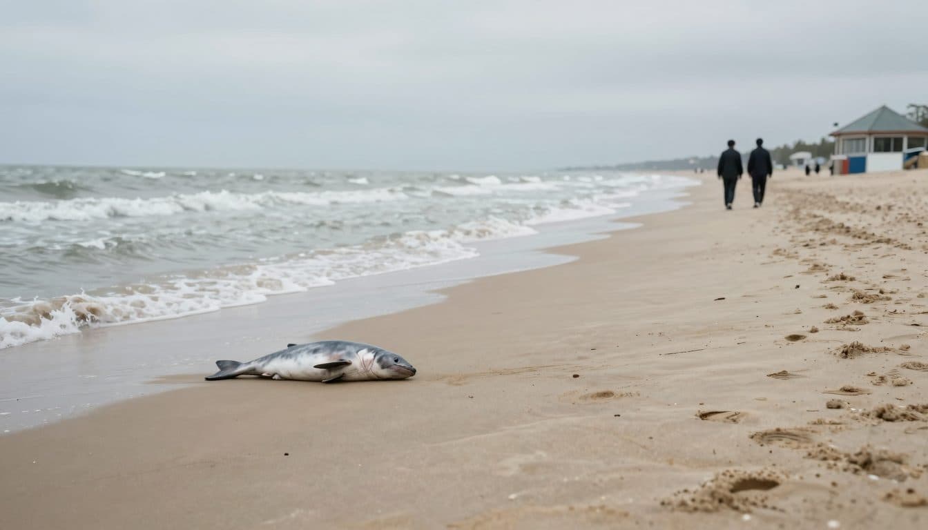 Young porpoise dies on Norderney beach – police pull carcass from the sea