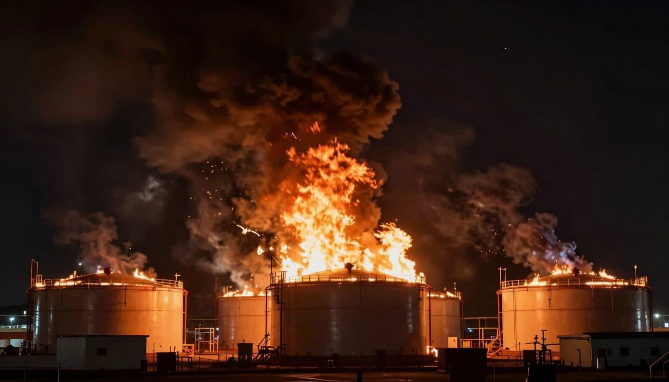 Ukrainian Drones Set Oil Depots in Russia Ablaze Again