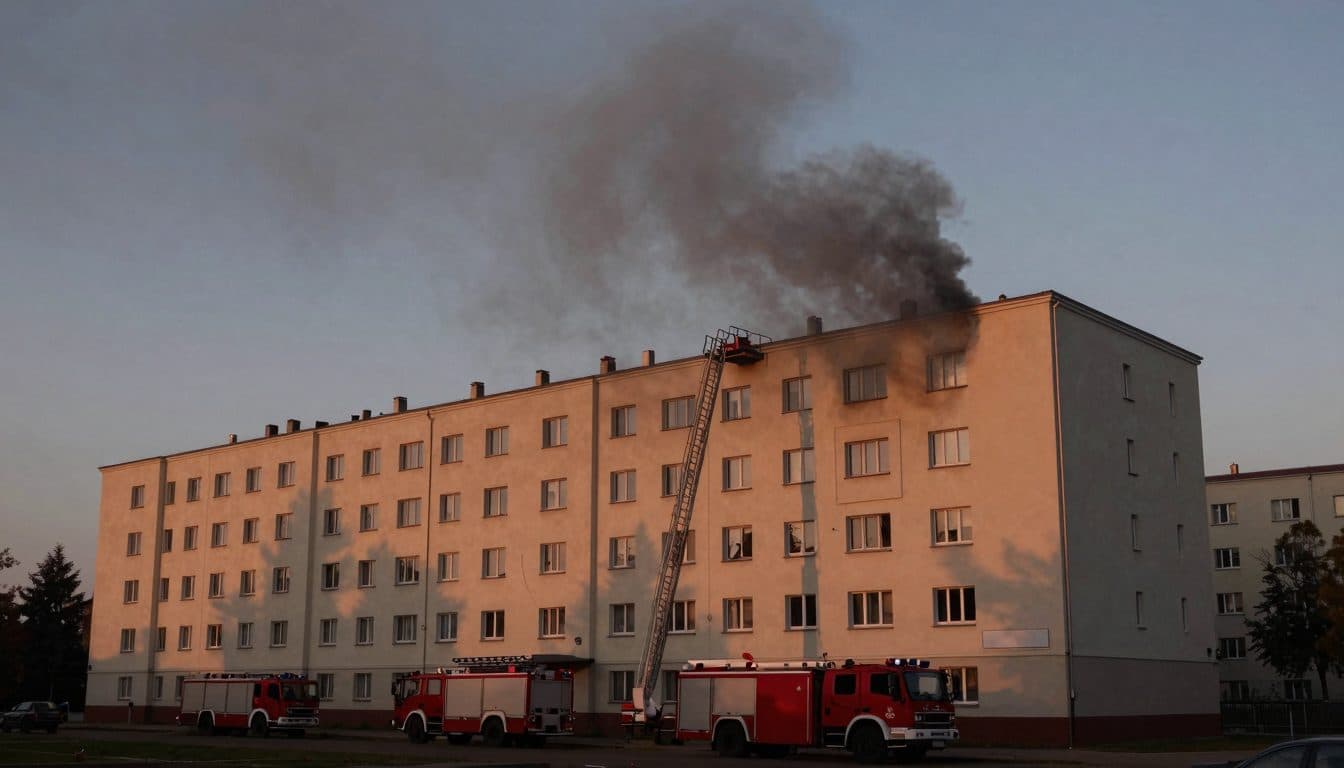 Apartment Fire in Viennese High-Rise: Two Persons Injured, Cause Unclear