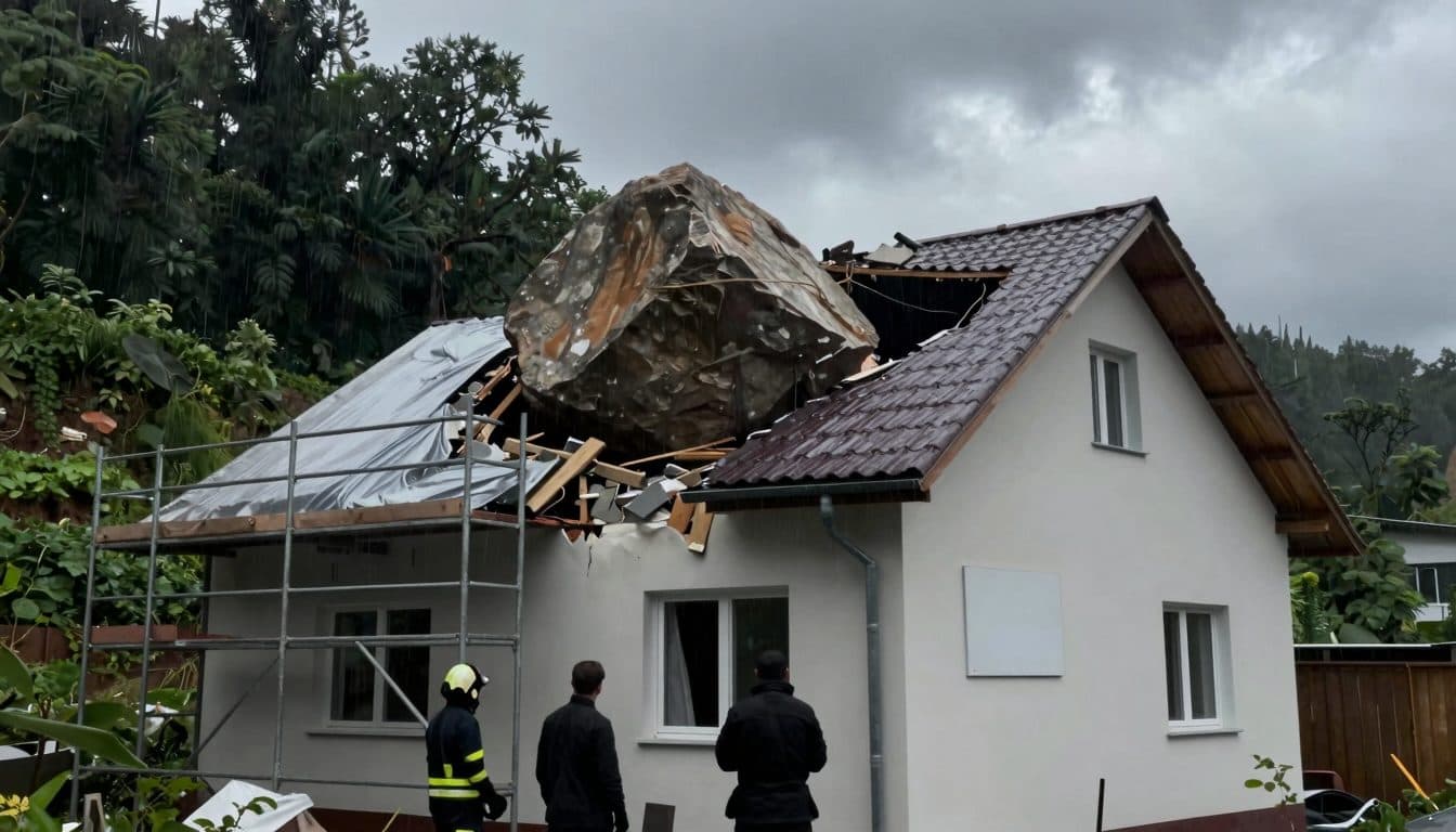 Ton-heavy boulder crashes through roof of residential house in Starzach