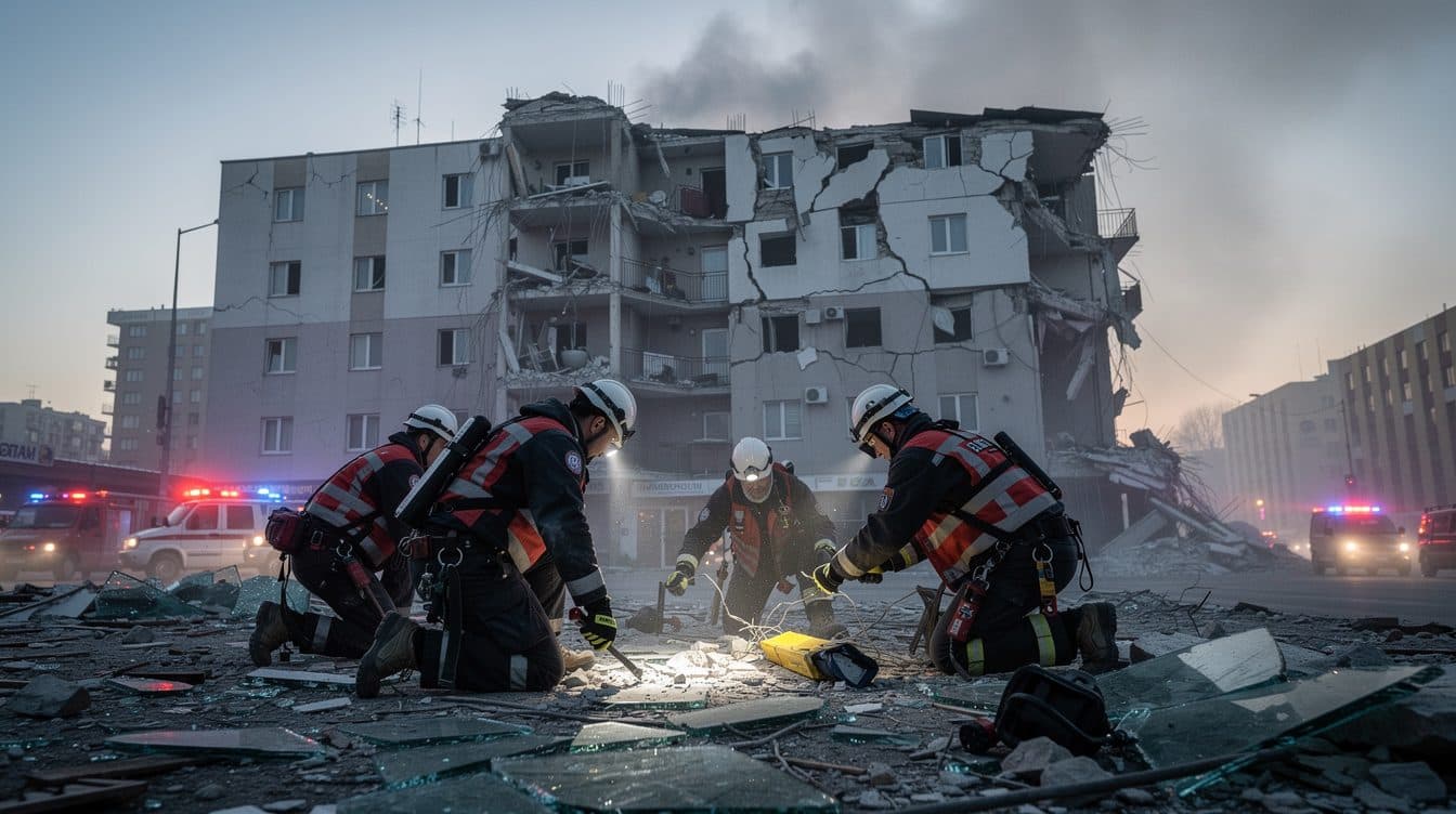 Russian missile and drone barrage kills at least 11 across Ukraine, traps residents in collapsed buildings