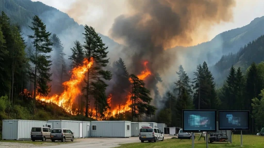 Strong Winds Fuel Rapid Spread of Wildfire North of Graz