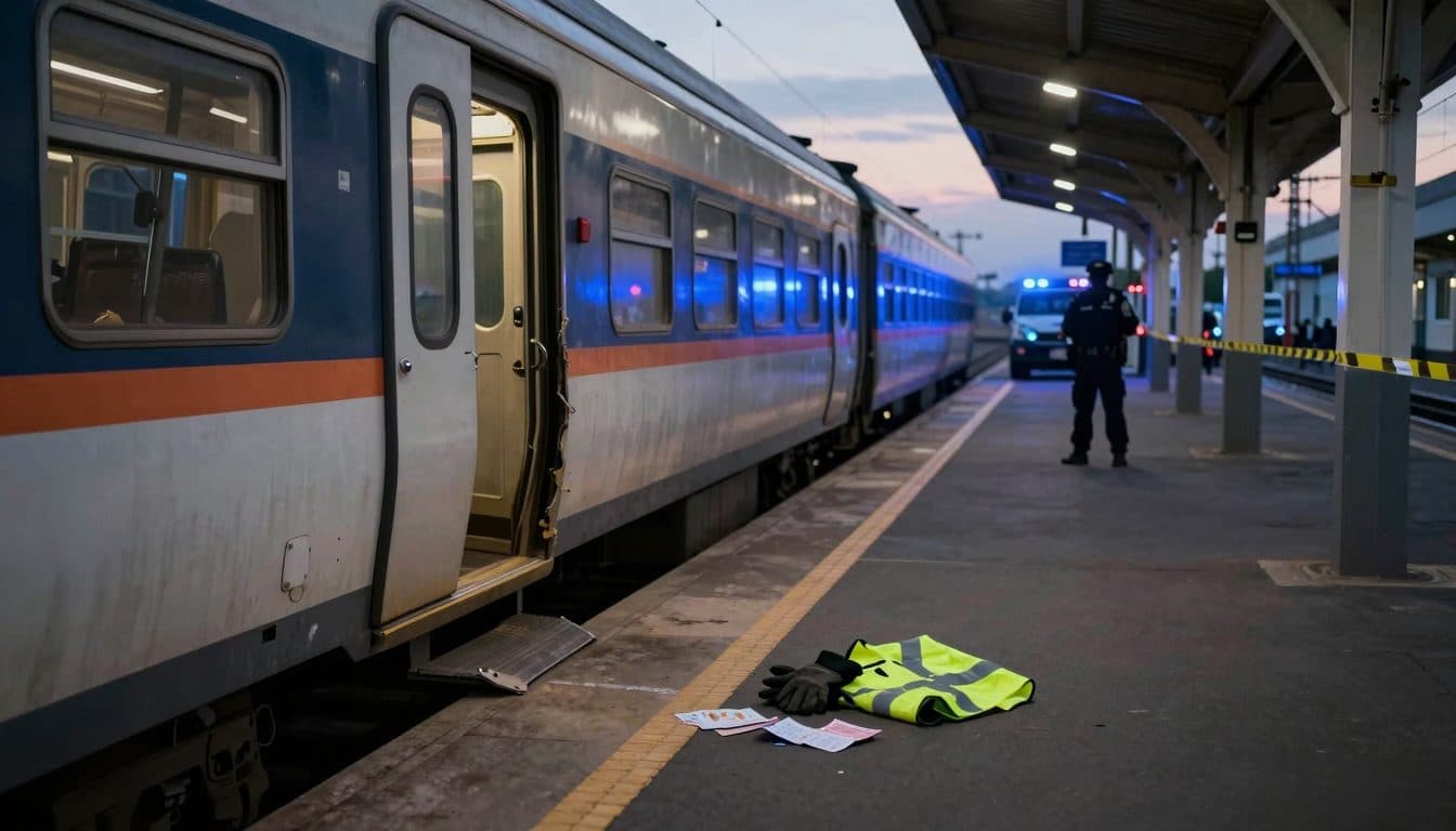 Railway employee falls from moving train – suspect back at large