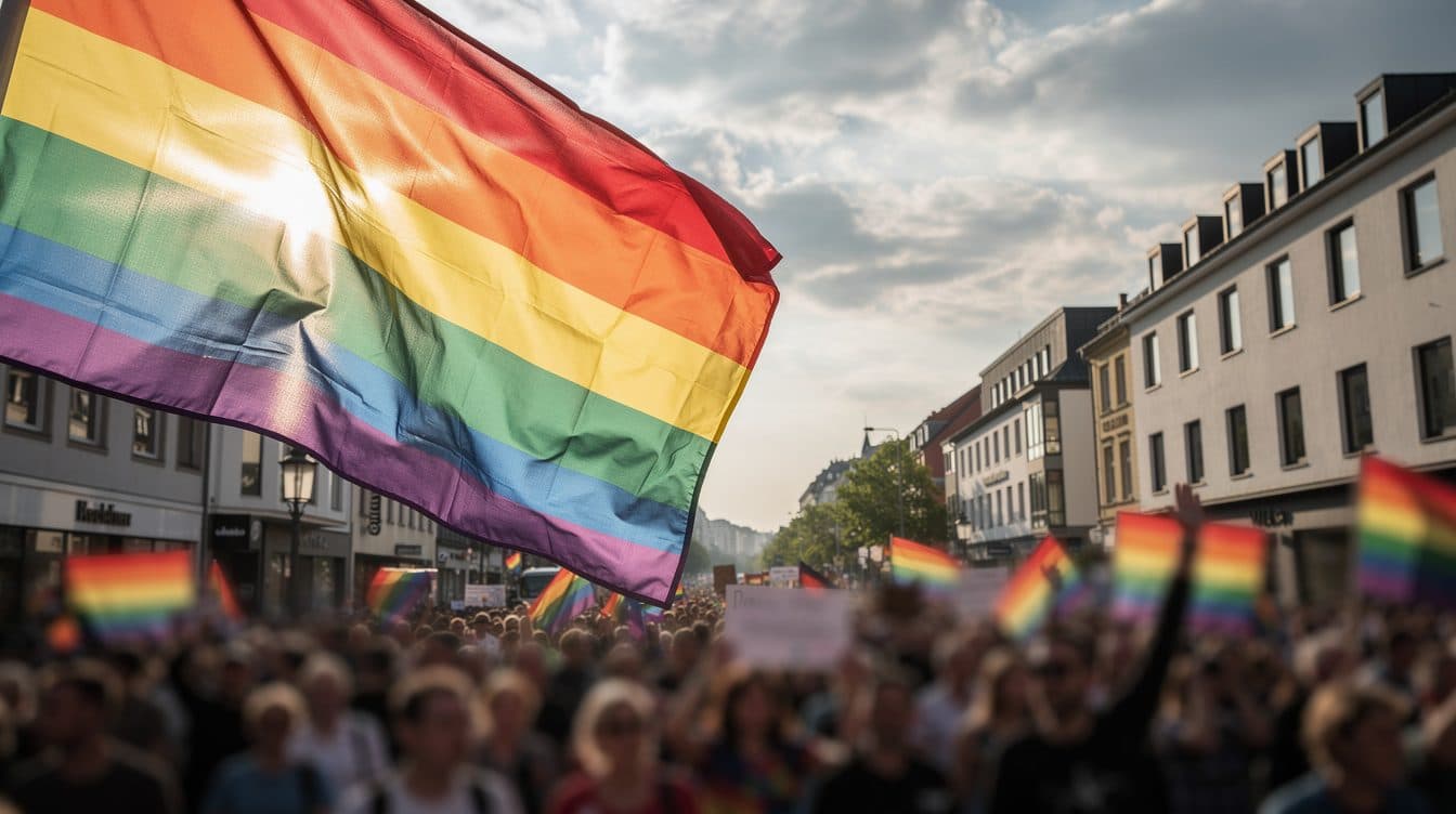 Thousands march through Düsseldorf city center for queer rights at CSD
