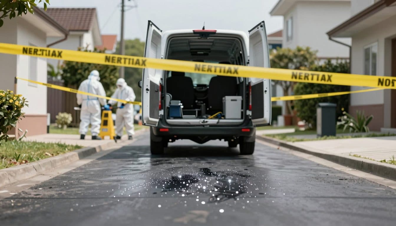 Family Discovers Suspicious Liquid in Rental Van During Move – Firefighters Arrive in Protective Suits