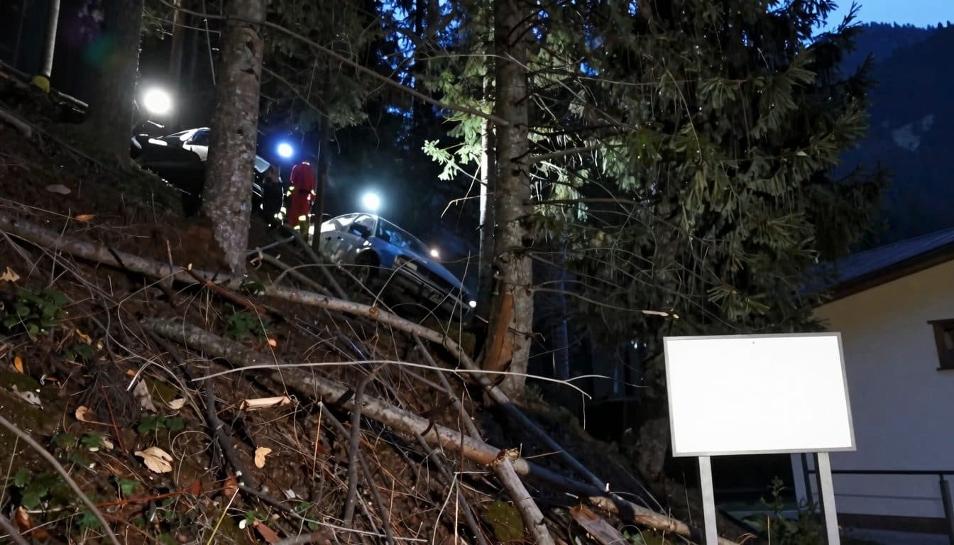 Drunk 19-Year-Old Crashes Car Around 50 Meters Into Forest Near Bad St. Leonhard