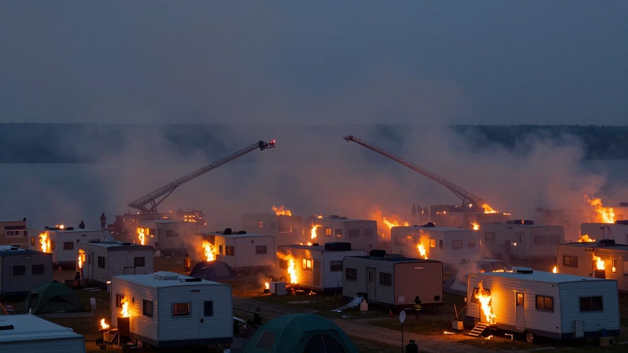 Fire at Lake Garda Campsite: 24 Holidaymakers Treated in Hospital