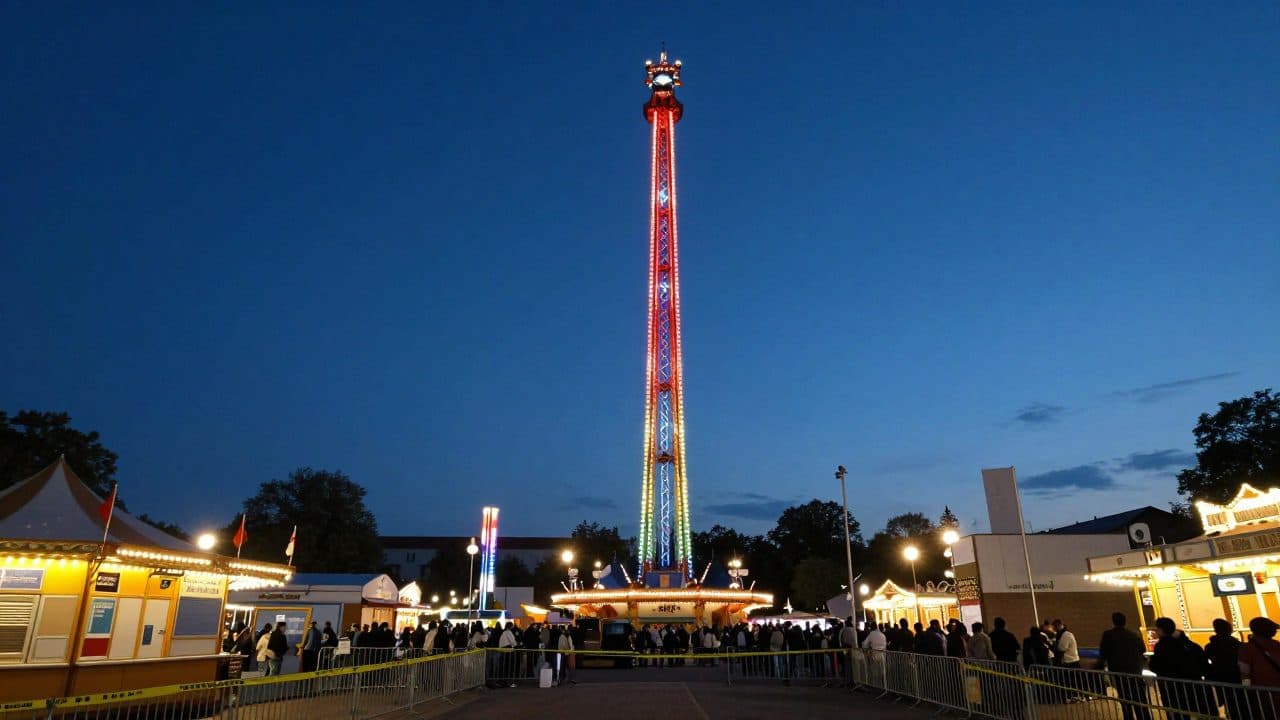 Wiesn Accident Freefall Tower: Employee in Life-Threatening Danger
