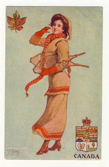 A lady in typical Canadian winter dress (1907)