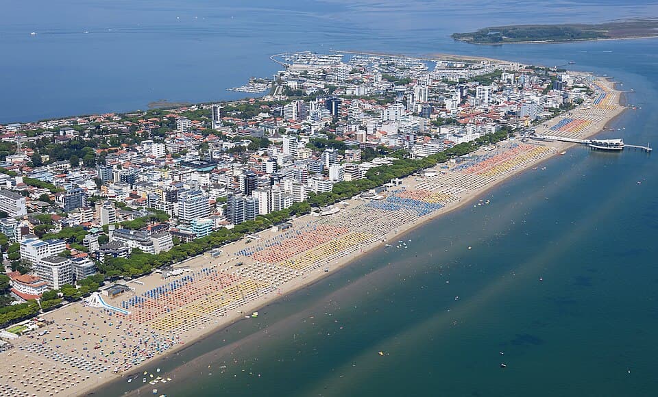 Aerial image of Lignano Sabbiadoro (view from the south)